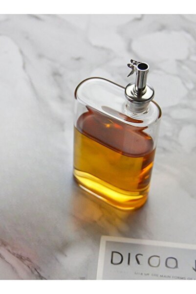 ARVALE 200ml Glass Oil Dispenser Sauce Bottle Vinegar Bottle Square Bottle with Stainless Steel Pump