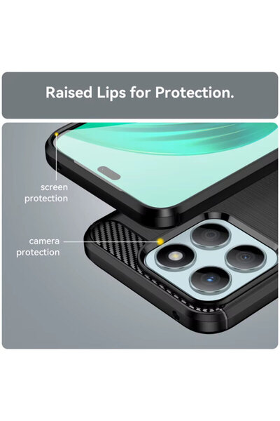 Techsuit Honor 400 Smart Case Carbon Silicone, blue