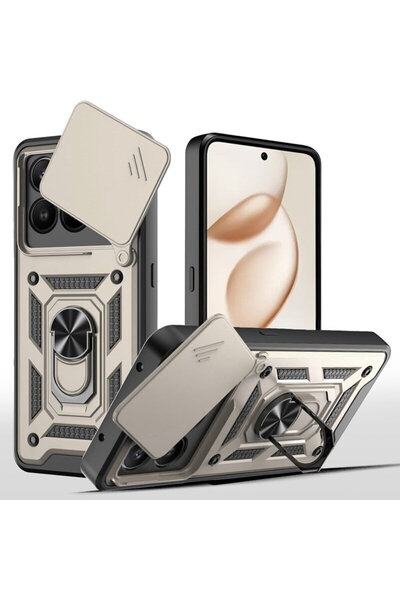 Techsuit Honor 400 Smart case with camera protection CamShield Series, gold