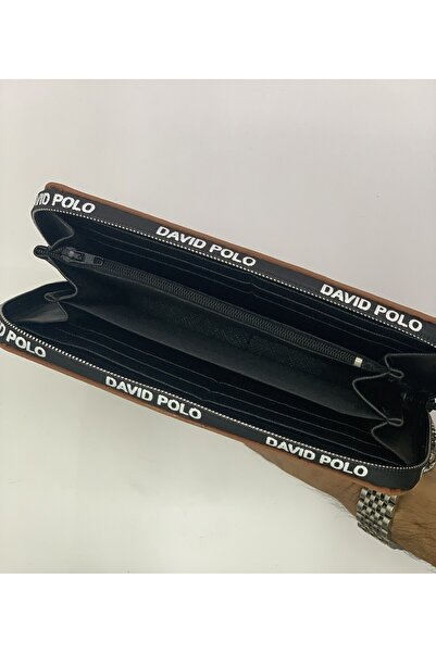 PurpleART Women's Written Zipper Polo Embroidered Large Size Horizontal Wallet 10X20Cm