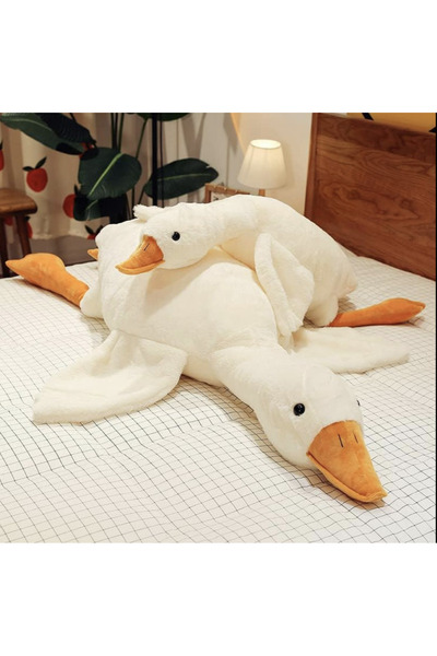 Krista Jucărie de pluș Gâscă pufoasă, albă, 50 cm