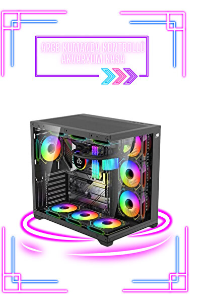 Vural Elektronik AMD RYZEN 5 5600-16 GB RAM-500GB M2 SSD-ARGB AKVARYUM KASA-E...