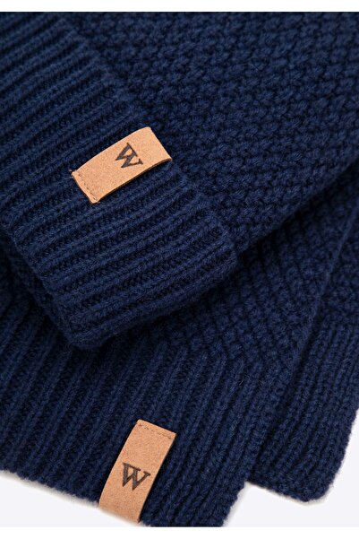 Wittchen Set de iarnă bărbătesc, țesătură groasă, bleumarin, acril