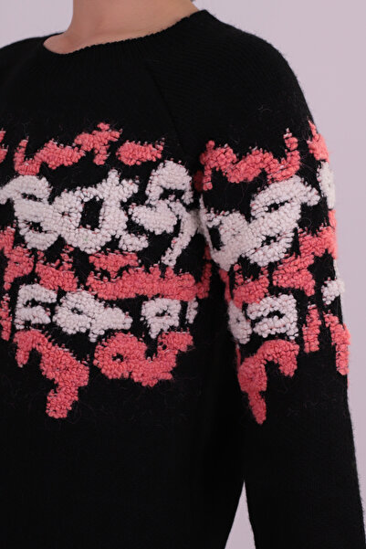 armonika Pulover de tricotat cu model în relief în față pentru femei ARM-26K136018