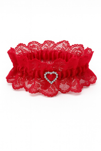 Lemila Red Lace Garter