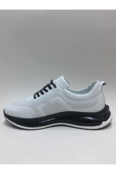 HİDAYET ÖZEL Genuine Leather Light Lace-Up White Color Men's Shoes