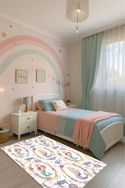 Bebişim Halı Denizkızı Masalı Bambu Çocuk Odası Halısı