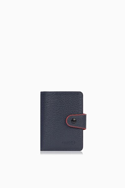 CENGİZ PAKEL Şeffaf Bölmeli Çıtçıtlı Hakiki Deri Erkek Kartlık – 2517 - Laciv...