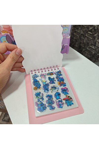 senacacollection 1 Pcs Stitch Sticker and Notepad with Spiral Binding