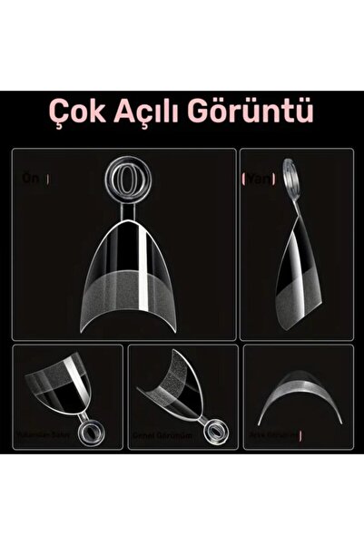 SİNKA 600 Pcs Ultra Short Soft Gel Tips Kısa Badem Form