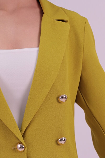 armonika Γυναικείο μπουφάν με πράσινο λαδί ARM-20K001151