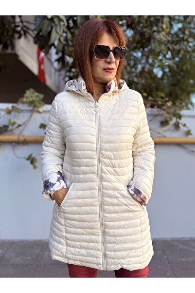 DenizEge Italian Double-Sided Midi Coat Ecru