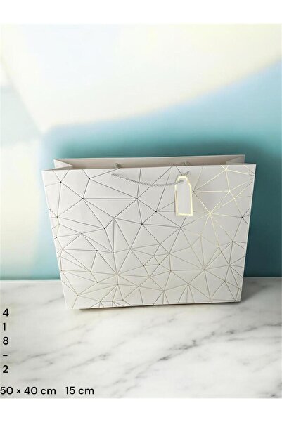 seasons box White paper gift bags with a geometric design – 40 x 50 cm – 12 pieces