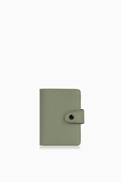 CENGİZ PAKEL Unisex Card Holder with Snap Detail - 2518 - Orman