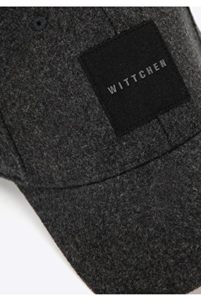 Wittchen Men's Baseball Cap with Patch, Black Polyester