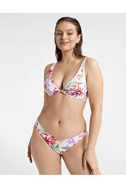 ESOTIQ Women's Bikini Bottom Classic Briefs Panties Tropical Pattern Low Waist Pool Beach | Lagoon