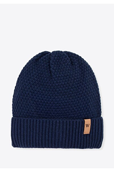 Wittchen Men's Thick Knit Cap Navy Blue Acrylic