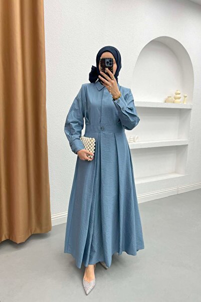 Pardesü Dünyası Patlı Paraşüt Elbise İndigo