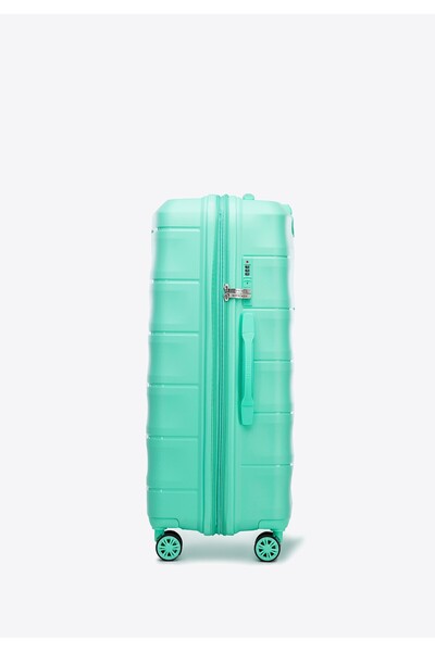 Wittchen Valiză mare pentru bărbați, din polipropilenă cu dungi în relief, verde, verde, polipropilenă