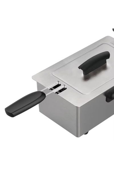 HALEY Electric fryer 4L, 2000W, removable stainless steel basket, adjustable thermostat, lid with filter