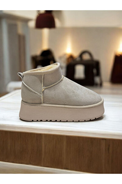 Moda fiesta İçi Kürklü Süet Kadın Bot – Rahat ve Sıcak Kışlık Model