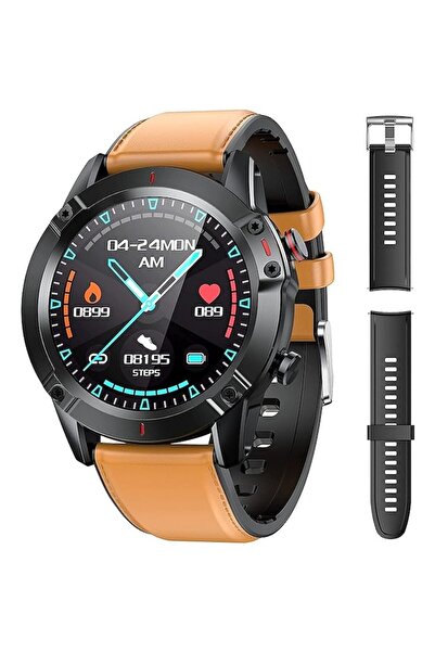 AGPTEK G20 Men's Smartwatch, IP68 Waterproof, Heart Rate, Sleep & Activity Tracking, 2 Straps, Black