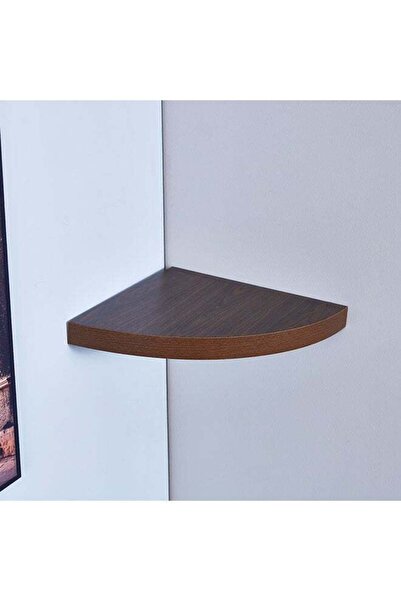 Home Box Nicole Corner Shelf - Light Walnut 35x35x3.8 cm