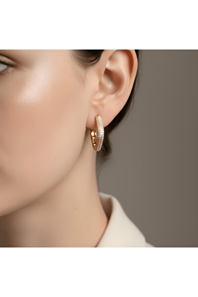 XUPING JEWELRY XUPING KADIN KÜPE ( KARE ZİRKON TAŞLI KADIN KÜPE )