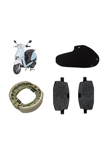 MOTOHANE Mondial Revival 50 Bakım Seti Ön-Arka Balata Ve Hava filtresi