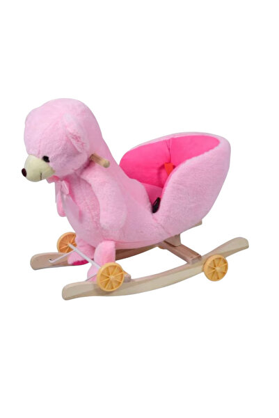 Krista Teddy Bear pink teddy with wheels