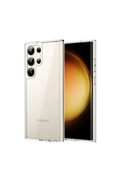 Ymak جراب كريستالي رفيع شفاف غير قابل للكسر لهاتف سامسونج S24 ألترا - غطاء وا...