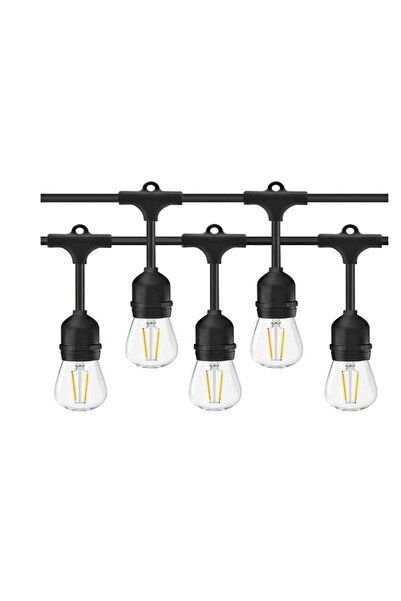 Sale4u Ghirlandă luminoasă, interconectabilă, soclu E27, IP65, 20 m cu 20 de ...