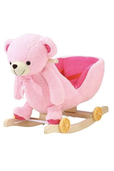 Krista Teddy Bear pink teddy with wheels