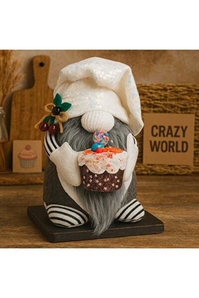 dream3d Şans Cücesi - Gnome - El Yapımı, Yeni Yıl - Noel için Dekoratif Obje