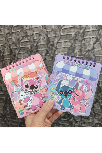senacacollection 1 Pcs Stitch Sticker and Notepad with Spiral Binding