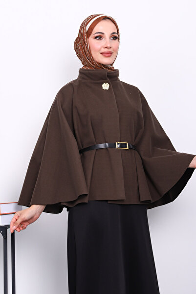 İmajButik Παντόφλες με κορδόνια από βιζόν σκούρο χρώμα