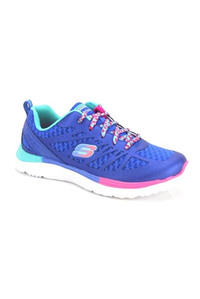 SKECHERS Valeris Firelie Relaxed Fit Air Cooled Blue/Neon Pink Women's Sports...