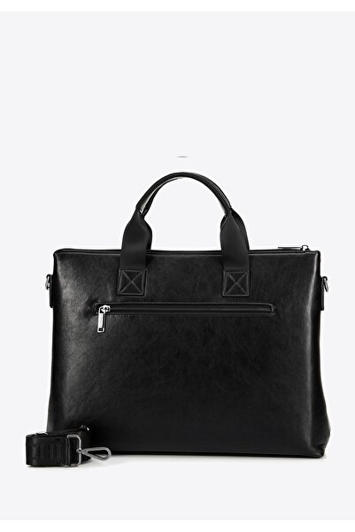 Wittchen Geantă de laptop pentru femei de 15,6'', din piele, neagră