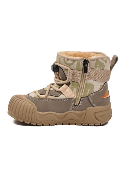 AYK'S Beige Fur Lined Lightweight Children's Boots 22664 P