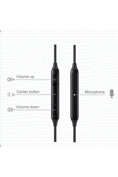 Zen Store BLACK A34 USB C Headphones Type C Earphones