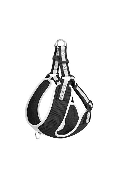 Fida حزام الكلب سهل الارتداء - أسود عاكس - كبير