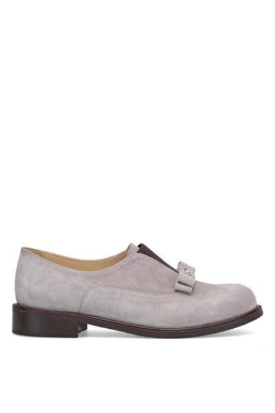 Ayakkabı Fuarı Elit Ivana Kadın Hakiki Süet Deri Casual Ayakkabı Gri