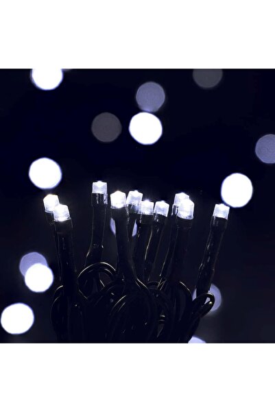 EMATTEIRO Instalație de Crăciun cu Încărcare Solară, Tip Rolă, 50 m, pentru Interior/Exterior, Alb Rece