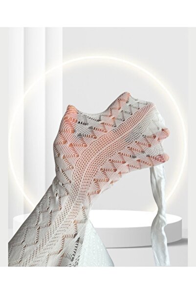 İntive Lingerie Pc Paris Devyn White Zigzag Pattern Lace Look Vintage Pantyhose