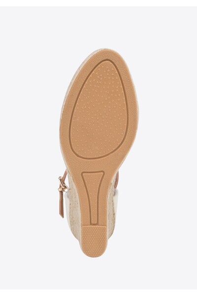 Wittchen Women's Espadrilles with Strap Cream Synthetic Material