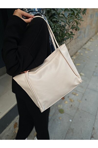 PurpleART Women's Zippered Large Shoulder Bag 28X42Cm