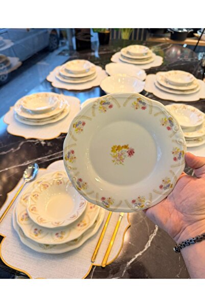 Onedekor 24 Parça 6 Kişilik Porselen Yemek takımı Royal Bellis Tifany