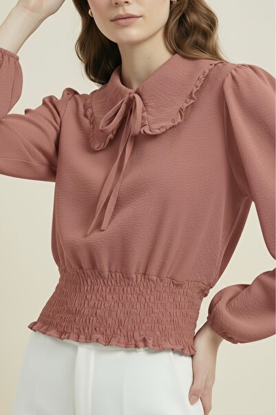 Store Beli Lastikli Bebe Yaka Bluz