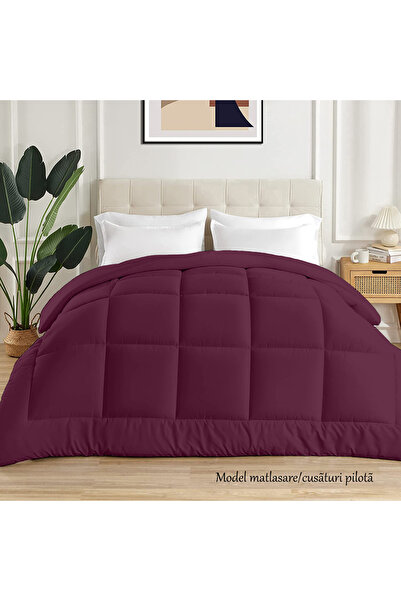 Five Store Quilted quilt with wool filling and damask cover for winter, 400 g/sqm, mauve, 180 x 210 cm