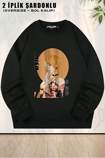 ZOKAWEAR Унісекс Death Note Misa Amanee з принтом Oversize Світшот з велосипедним коміром